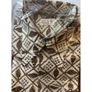 Vintage USA Ely Walker Western Shirt Mens 15.5 Short Sleeve Cowboy Ropes Pulley